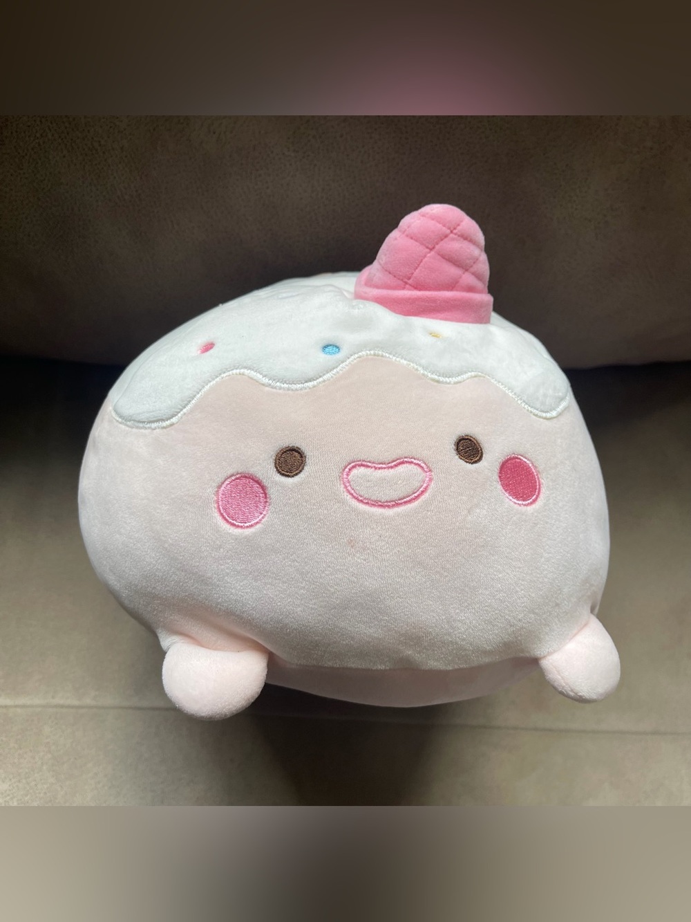 Cute Pink Ice Cream Plush Toy